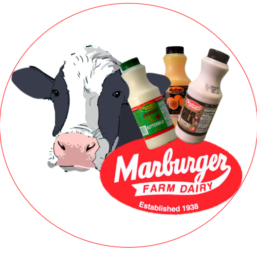 Ox roast partner Marburger FARM Dairy's logo